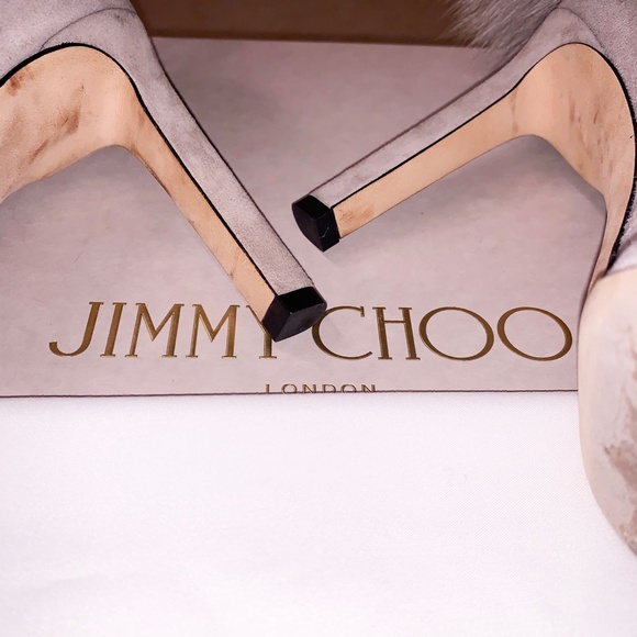 Jimmy Choo South Suede Fur Pumps - Picture 5 of 12